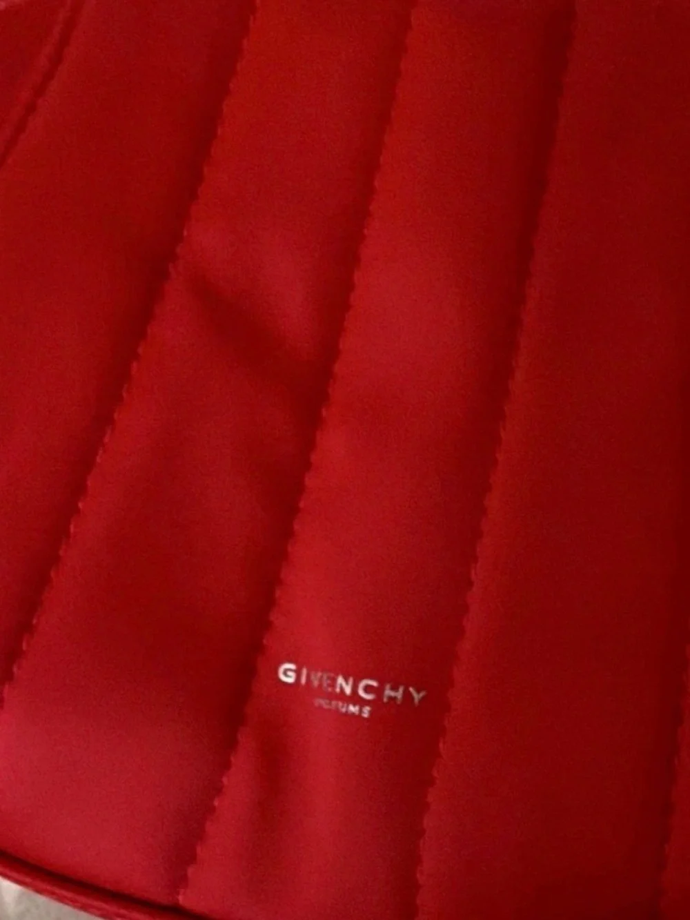 Givenchy Beauty Red Cosmetic Pouch Makeup Bag w/ Chain customized Crossbody